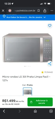 Microondas LG lacrado