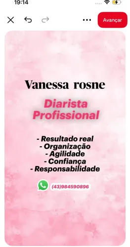 Diarista - Faxineira