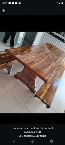 Mega promoção mesas de madeira maciça