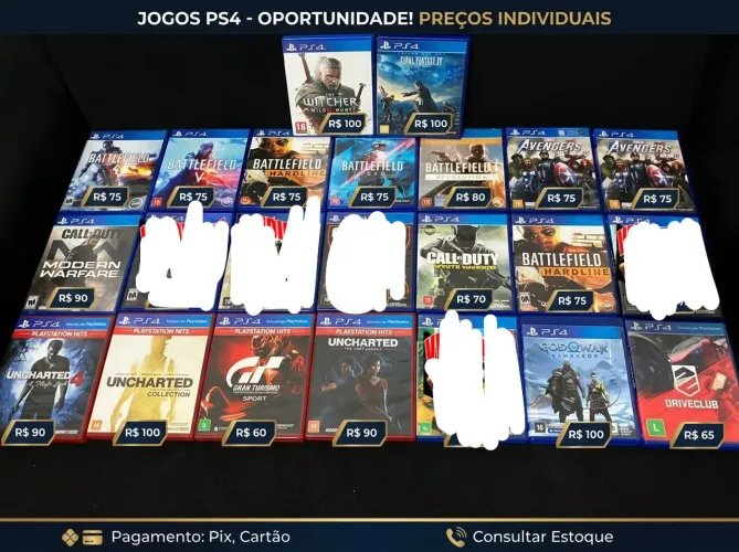 Jogos mídia física para PS4 e PS5 (leia a descrição)