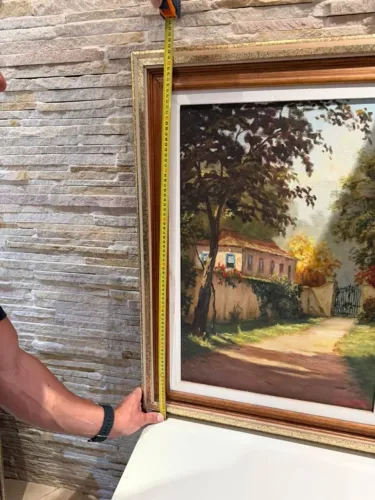Quadro Antigo - Óleo sobre Tela Assinado H. Duarte | Moldura Clássica