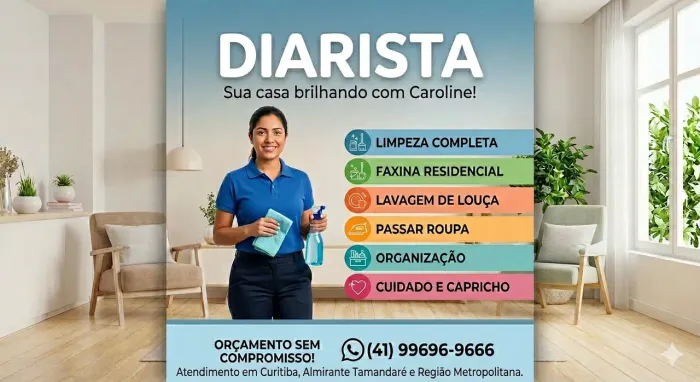 Diarista / Faxina Residencial e Organização