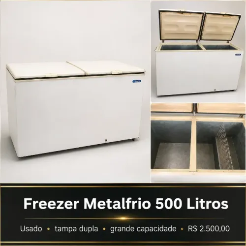 Freezer Metalfrio 500 Litros Usado