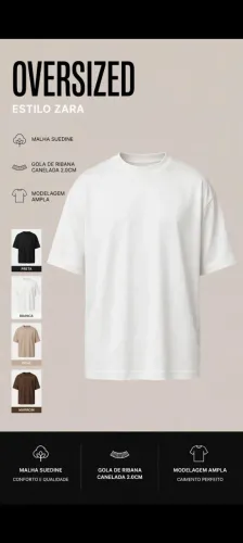 CAMISA OVERSIZED MALHA SUEDINE. Estilo ZARA