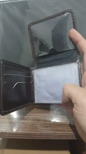 Carteira masculina + cinto social marrom