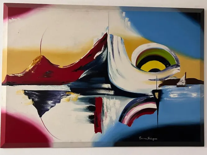 Quadro pintado a mão 
