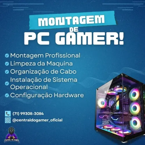 Montagem de PC Gamer, Limpeza, Organização de Cabo, ETC