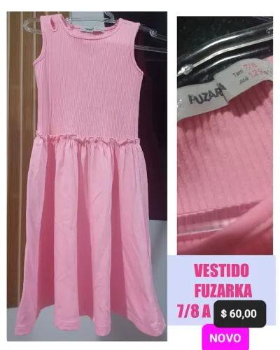 VESTIDO infantil Fuzarka rosa