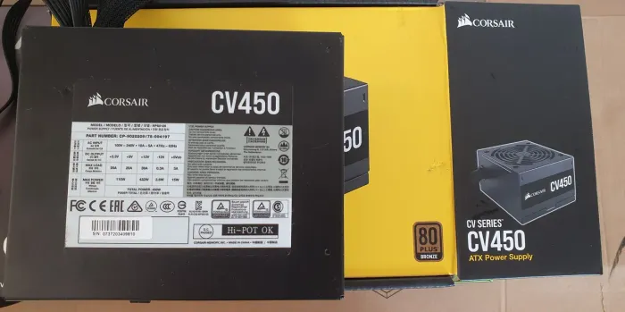 Fonte Corsair CV450 450w 80 plus Bronze