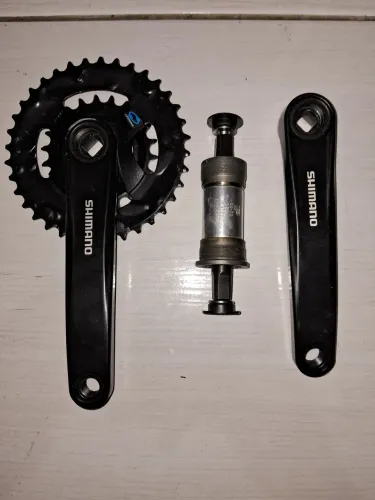 PEDEVELA SHIMANO DUPLA 36/22 M315 8VL PONTA QUADRADA EIXO CENTRAL 125.5MM