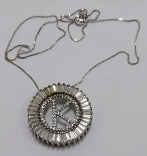 Cordão em Prata com Zircone