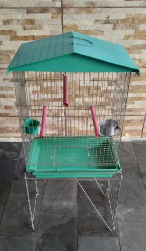 Gaiola viveiro tamanho M para periquitos, canários, calopsita