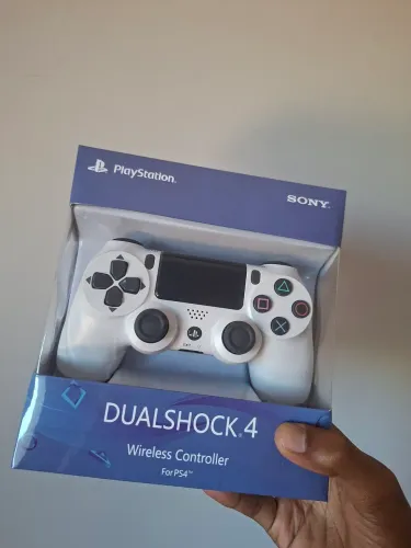 Controle de ps4 Bluetooth Branco cor rara