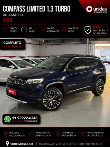 Jeep Compass Limited T270 1.3 TB 4X2 Flex AUT 2023