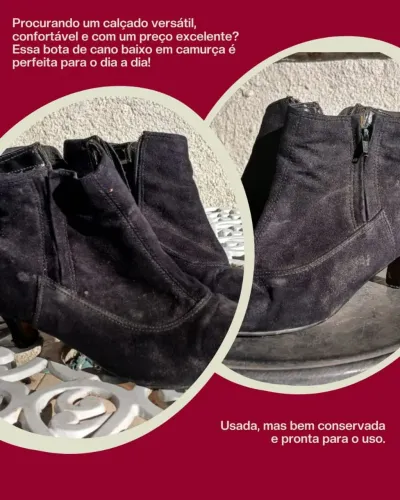 Vendo Bota de camurça Usada