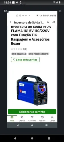 Inversora de Solda Flama160 Boxer