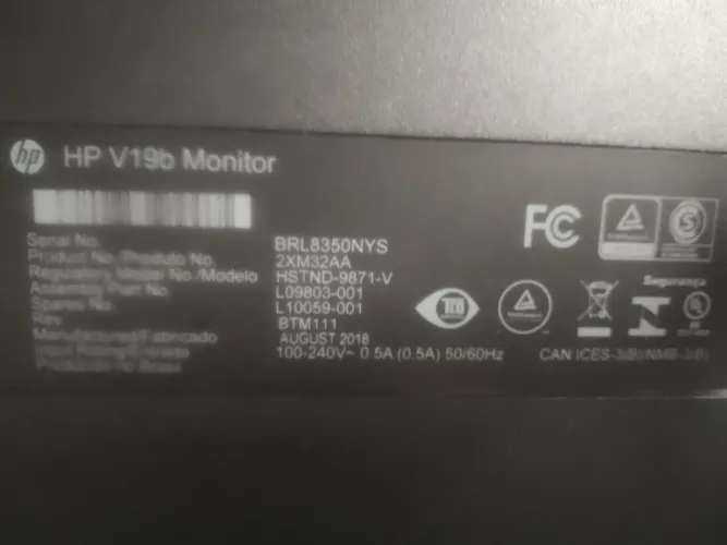 MONITOR HP 19 SEMI NOVO 
