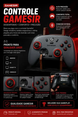 ? CONTROLE GAMESIR - EXCELENTE ESTADO