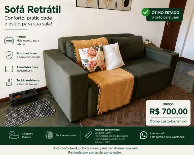 Sofá retrátil
