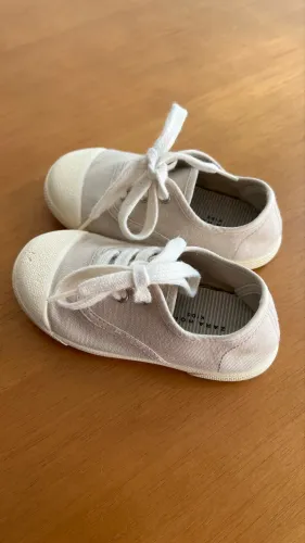 Tênis Infantil Zara Kids em Lona Bege - Tam. 21 - Excelente Estado