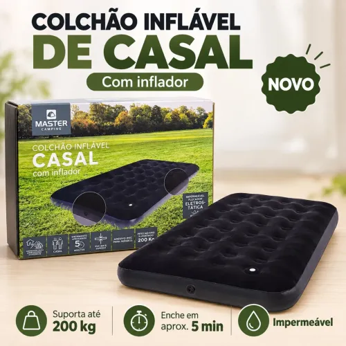 Colchão inflável de casal com inflador