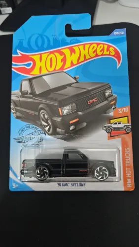 Hot Wheels '91 GMC Syclone (Preta) - Miniatura Nova no Blister Lacrado