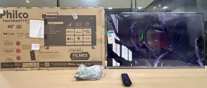SMART TV PHILCO 40? Tela Quebrada Nova na Caixa