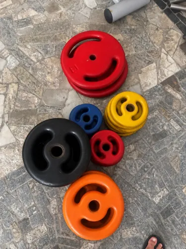Anilhas de Musculação emborrachado VALOR POR KG