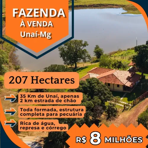 Fazenda com 207 hectares à venda Unaí-Mg