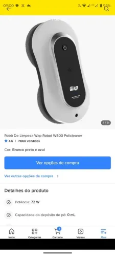 Robô limpador novo Wap