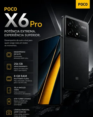 Poco X6 Pro 256GB + 16GB RAM | VENDO E TROCO EM NOTEBOOK DO MEU INTERESSE