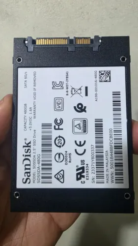 SSD SanDisk Plus, 480GB, Sata III, Leitura: 535MBs e Gravação: 445MBs