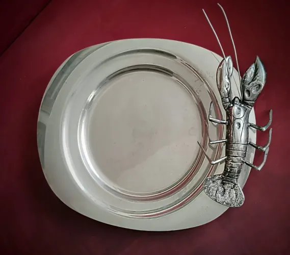 Bandeja de prata 'Lagosta' 52cm x 42 cm