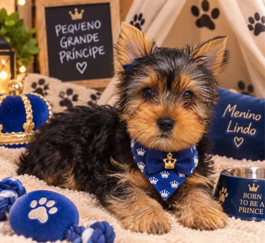 Entregamos! Promoção do dia yorkshire macho Terrier
