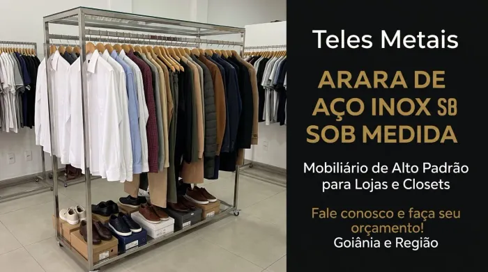 Arara de Aço Inox Sob Medida Teles Metais Entrega Rápida e Parcelamos