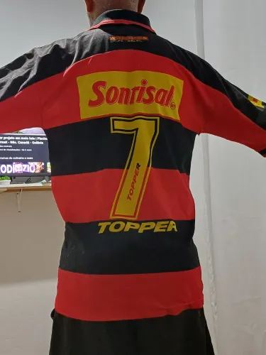 Camisa antiga do sport patrocínio toope liga *