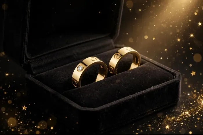 Par de alianças love cartier