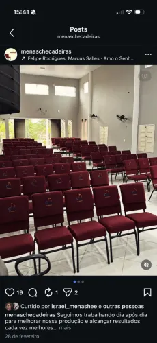 Cadeiras personalizadas para Igreja