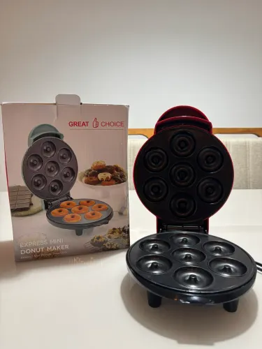 Máquina Elétrica de Mini Donuts - Usada 1 Vez, com Caixa