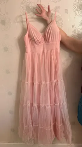 Vestido Rosa com Glitter tamanho G