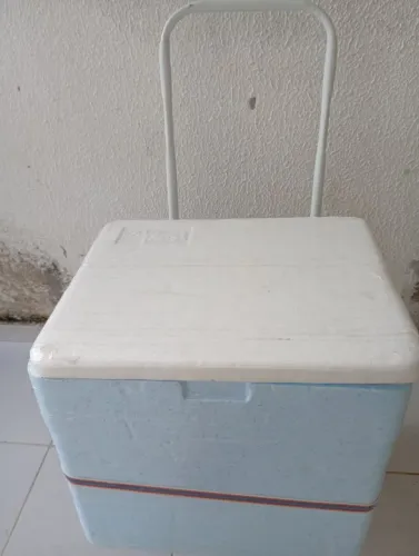 Caixa de isopor mais carrinho,ideal para quem trabalha com bebidas, picolé..