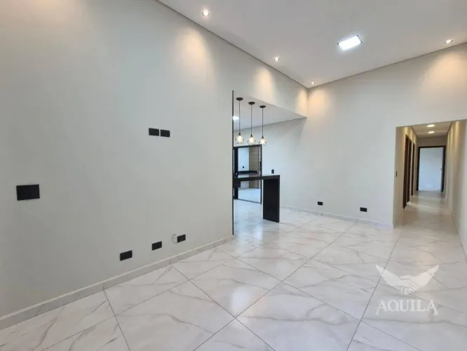 CASA TÉRREA NOVA 140M² - 3 DORMITÓRIOS - 1 SUÍTE - ÁREA GOURMET - CONDOMÍNIO VILLAGIO WANE