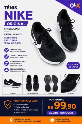 ? TÊNIS NIKE ORIGINAL - CONFORTO E ESTILO ?