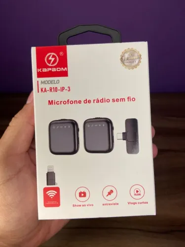 Microfone de Lapela sem Fio Ka-R10-Ip-3 Kapbom tipo c an02