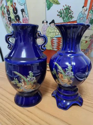 Jarros pequenos em porcelana estilo oriental