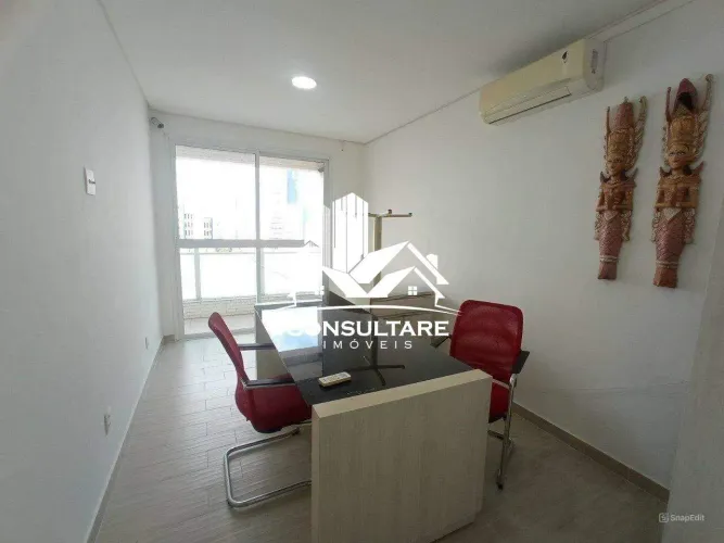 Sala Comercial no Helbor Vila Rica à Venda  Boqueirão, Santos, com Varanda, Ar-Condicionad