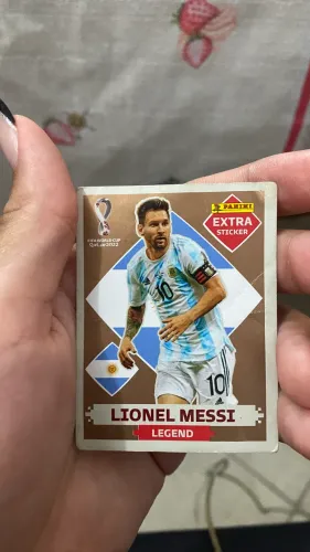 Figurinha Messi Bronze copa 2022, Legend Extra Sticker