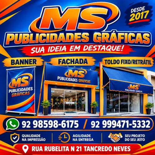 FACHADA, BANNER, CAVALETE, WIND BANNER E MUITO MAIS!