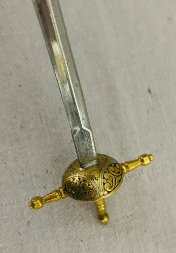 Mini Espada Ornamental De Toledo Antiga - Item Colecionável