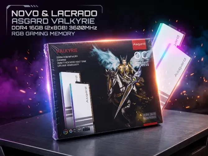 Memória RAM Asgard Valkyrie RGB 16GB (2x8GB) 3600MHz DDR4 - Lacrada!